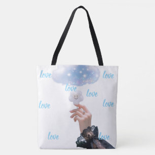 Dromerige wolk aesthetic boodschappentas tote bag