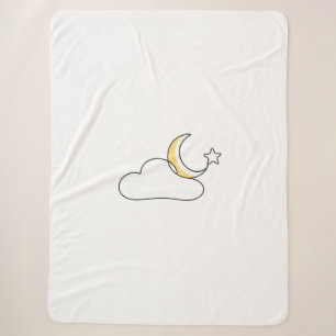 Dromerige wolk & sterren sherpa deken
