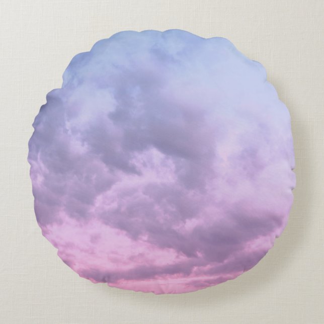 Dromerige wolken 16 - Caribbean Sunset Rond Kussen (Voorkant)