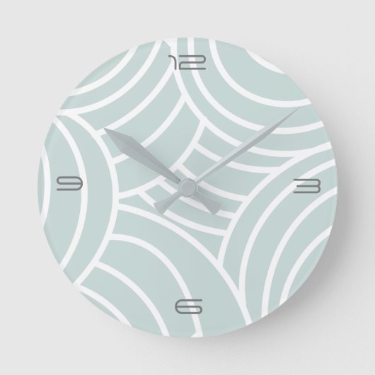 Dromerige wolken Blauw en wit Acryl Wandklok (Voorkant)