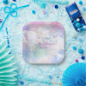 Dromerige Wolken en Sterren Bruiloft Papieren Bordje (Feest)