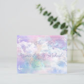 Dromerige Wolken en Sterren Bruiloft Save The Date Briefkaart (Staand voorkant)