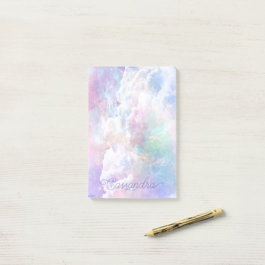 Dromerige Wolken en Sterren Gepersonaliseerd Post-it® Notes (Op bureau)
