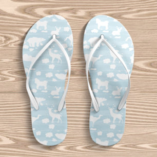 Dromerige wolken hemelsblauw kinder teenslippers