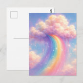 Dromerige Wolken Regenboog - Pastel Schilderstijl Briefkaart (Voorkant / Achterkant)