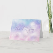 Dromerige wolken sterren bruidsfeest bedankkaart (Voorkant)