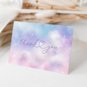 Dromerige wolken sterren bruidsfeest bedankkaart