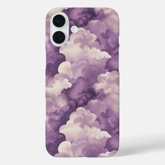 Dromerige wolken van Paarse Waterverf Case-Mate iPhone Case (Achterkant)