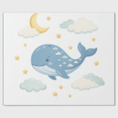 Dromerige Wolken Walvis Cadeaupapier (Vlak)
