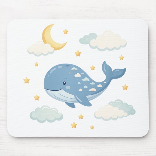 Dromerige Wolken Walvis Muismat (Voorkant)