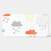 Dromerige Wolken: Waterverf Hart Regen Case-Mate iPhone Case (Achterkant (horizontaal))