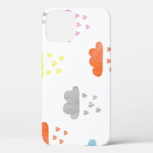 Dromerige Wolken: Waterverf Hart Regen Case-Mate iPhone Case