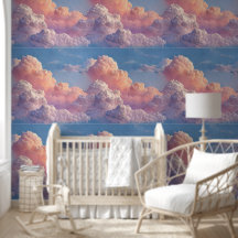 Dromerige wolken Zachte roze blauwe lucht kinderka