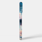 Dromerige wolkenpatronen met zachte blues en roze Case-Mate iPhone case (Achterkant / Rechts)