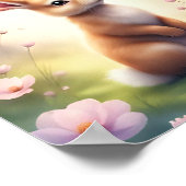 Dromerige Woodland Bunny Nursery Baby&Kinderen Poster (Hoek)