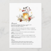 Dromerige Woodland Evergreen Winter Wedding Menu (Achterkant)