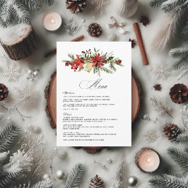 Dromerige Woodland Evergreen Winter Wedding Menu