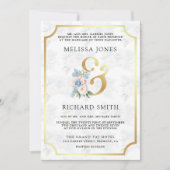 Dromerige Zachte Blauwe Roze Bloemen Alles in Één  Kaart (Voorkant)