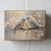 Dromerige zachte pastel Romantische Lovebirds op B Tissuepapier