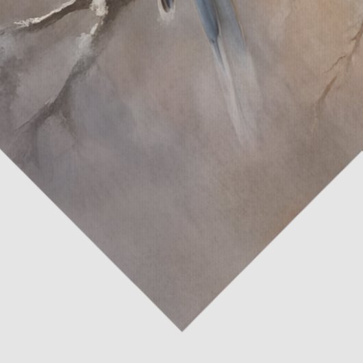 Dromerige zachte pastel Romantische Lovebirds op B Tissuepapier (Detail)