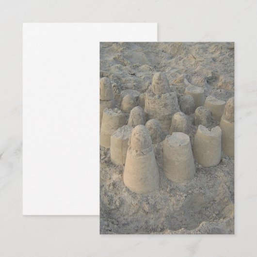 dromerige zandkasteel strand bruiloft (Voorkant / Achterkant)