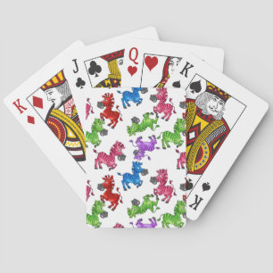 Dromerige zebrawereld pokerkaarten