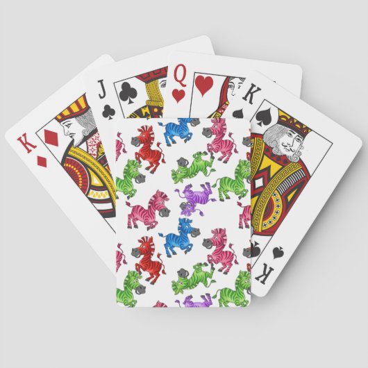 Dromerige zebrawereld pokerkaarten (Achterkant)
