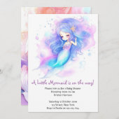 Dromerige Zeemeermin Baby shower Celebration Kaart (Voorkant / Achterkant)
