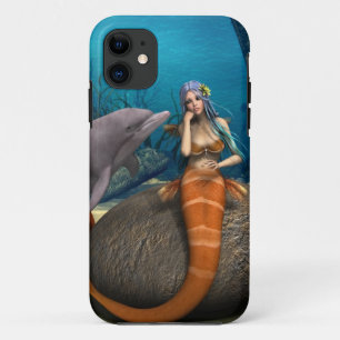 Dromerige Zeemeermin Dolfijn Onderwater Fantasie K iPhone 11 Hoesje