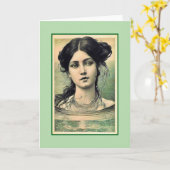 Dromerige Zeemeermin Kaart (Gele Bloem)