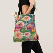 Dromerige Zinnia-bloemen Tote Bag (Dichtbij)