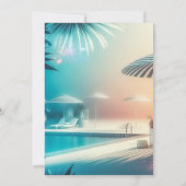 Dromerige Zomer Leuk Zwembad Party Verjaardag Vier Kaart (Achterkant)