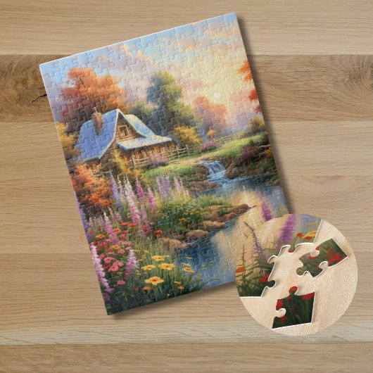 Dromerige zomerhuisje legpuzzel