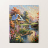 Dromerige zomerhuisje legpuzzel (Verticaal)