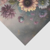 Dromerige zonnebloem lotus bloemendecoupage tissuepapier (Detail)