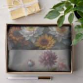 Dromerige zonnebloem lotus bloemendecoupage tissuepapier (Geschenk)