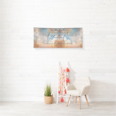 Dromerige Zonsondergang Cloud Nine Bruidsdouche We Spandoek (Insitu)