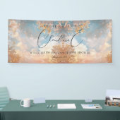 Dromerige Zonsondergang Cloud Nine Bruidsdouche We Spandoek (Beurs)