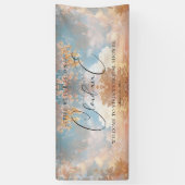 Dromerige Zonsondergang Cloud Nine Bruidsdouche We Spandoek (Verticaal)
