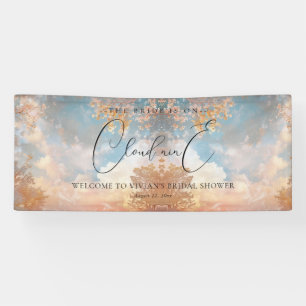 Dromerige Zonsondergang Cloud Nine Bruidsdouche We Spandoek
