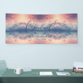 Dromerige Zonsondergang Cloud Nine Bruidsuitnodigi Spandoek (Beurs)