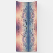 Dromerige Zonsondergang Cloud Nine Bruidsuitnodigi Spandoek (Verticaal)