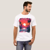 Dromerige Zonsondergang Horizon T-shirt (Voorkant volledig)
