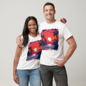 Dromerige Zonsondergang Horizon T-shirt (Unisex)