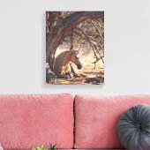 Dromerige Zonsondergang Paard Bos Schilderij Canvas Afdruk (Insitu (Woonkamer))