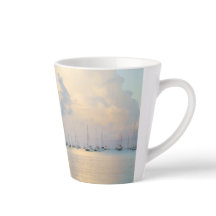 Dromerige zonsopgangbaai en aangepaste tekst Bon V