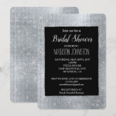 Dromerige zwarte glitzy zilveren sprankeling kaart (Voorkant / Achterkant)