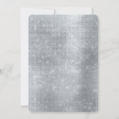 Dromerige zwarte glitzy zilveren sprankeling kaart (Achterkant)
