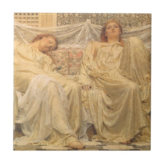 Dromers door Albert Joseph Moore, Victoriaans kuns Tegeltje (Voorkant)