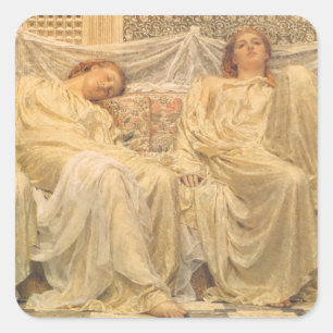 Dromers door Albert Joseph Moore, Victoriaans kuns Vierkante Sticker